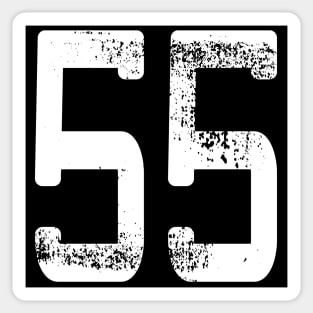 Number #55 Sports Jersey Lucky Favorite Number 55 T-Shirt Sticker